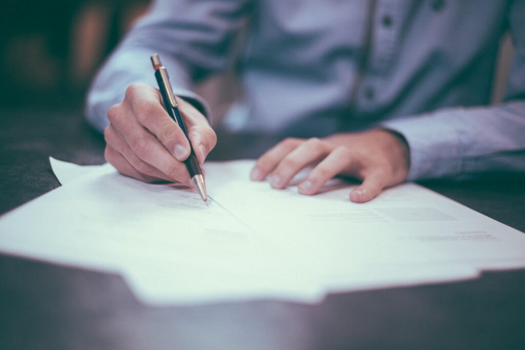 Legal report signing